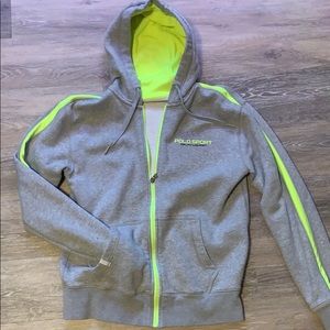 Neon polo Ralph Lauren zip up hoodie